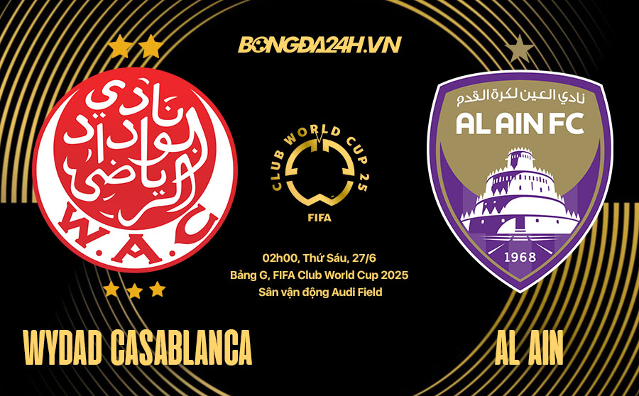nhan dinh bong da du doan Wydad Casablanca vs Al Ain fifa club world cup hom nay